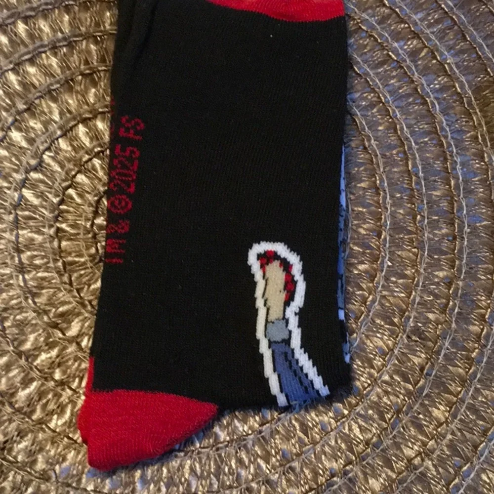 Betty Boop Black and Red Graphic Crew Socks
